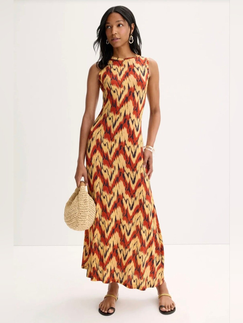 Ulla Johnson Women's Jersey Geometric Print Orla Midi Dress, Size S, $420